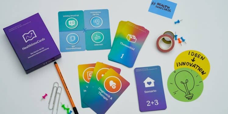 HealthInnoCards: Ein Kartenset, das als Werkzeug zur spielerischen Förderung von Kreativität und Innovation im Gesundheitssektor eingesetzt werden kann.