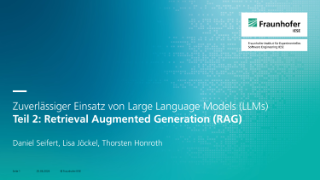 Zuverlässiger Einsatz von Large Language Models (LLMs) Teil 2: Retrieval Augmented Generation (RAG)